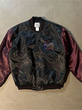 Vintage 80s Coors Rodeo Satin Bomber Jacket Size L